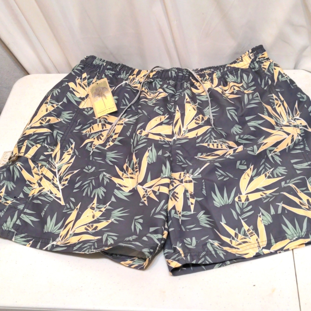 Mens swim trunks tropical New  Port News size 2X NWT